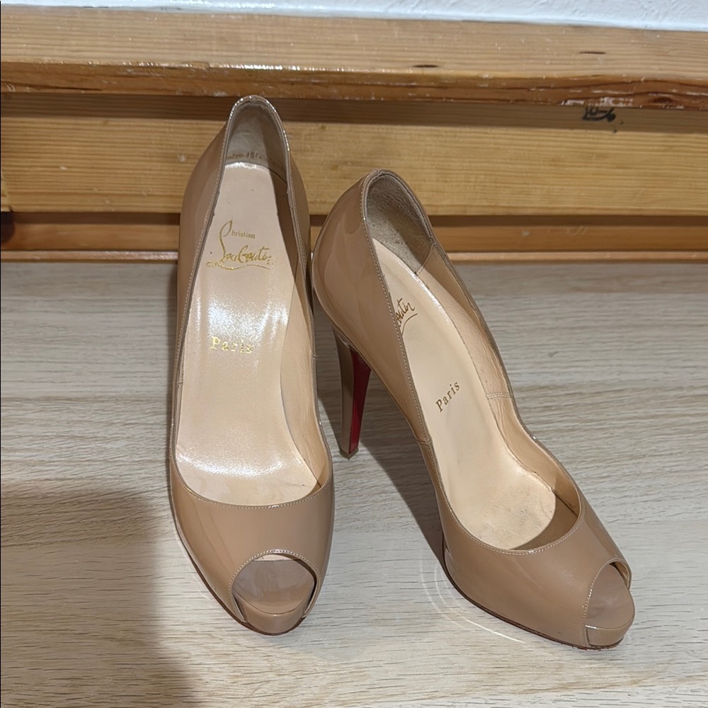 Christian Louboutin Tan Elegant Heels